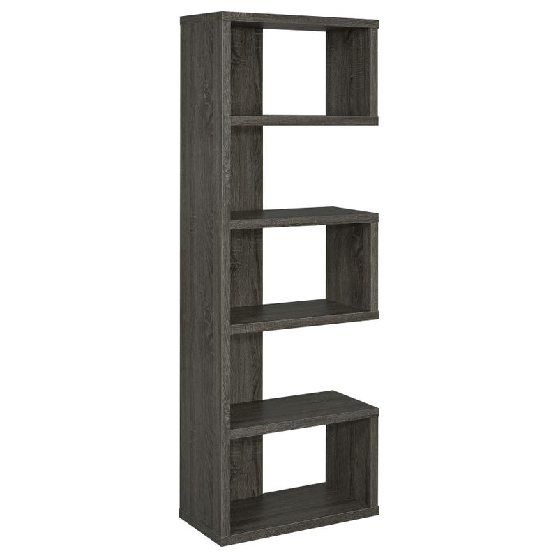 Joey 71-inch 5-shelf Bookshelf Weathered Grey-zoom-