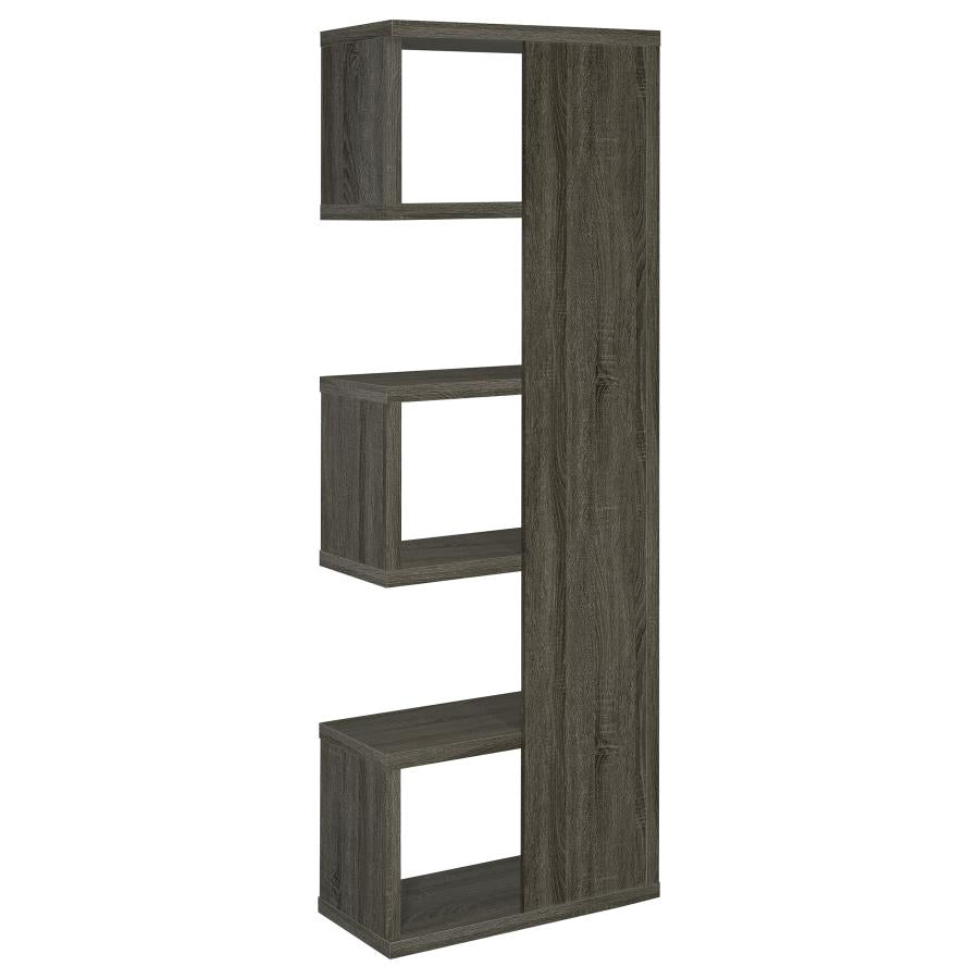 Joey 71-inch 5-shelf Bookshelf Weathered Grey-zoom-6