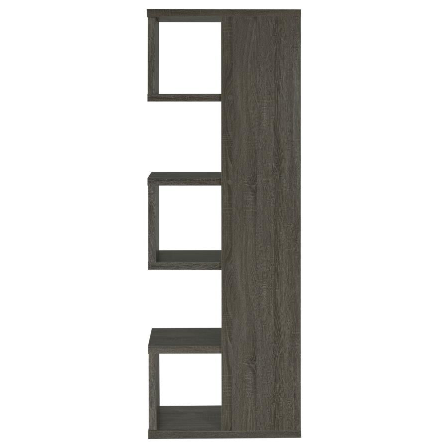 Joey 71-inch 5-shelf Bookshelf Weathered Grey-7