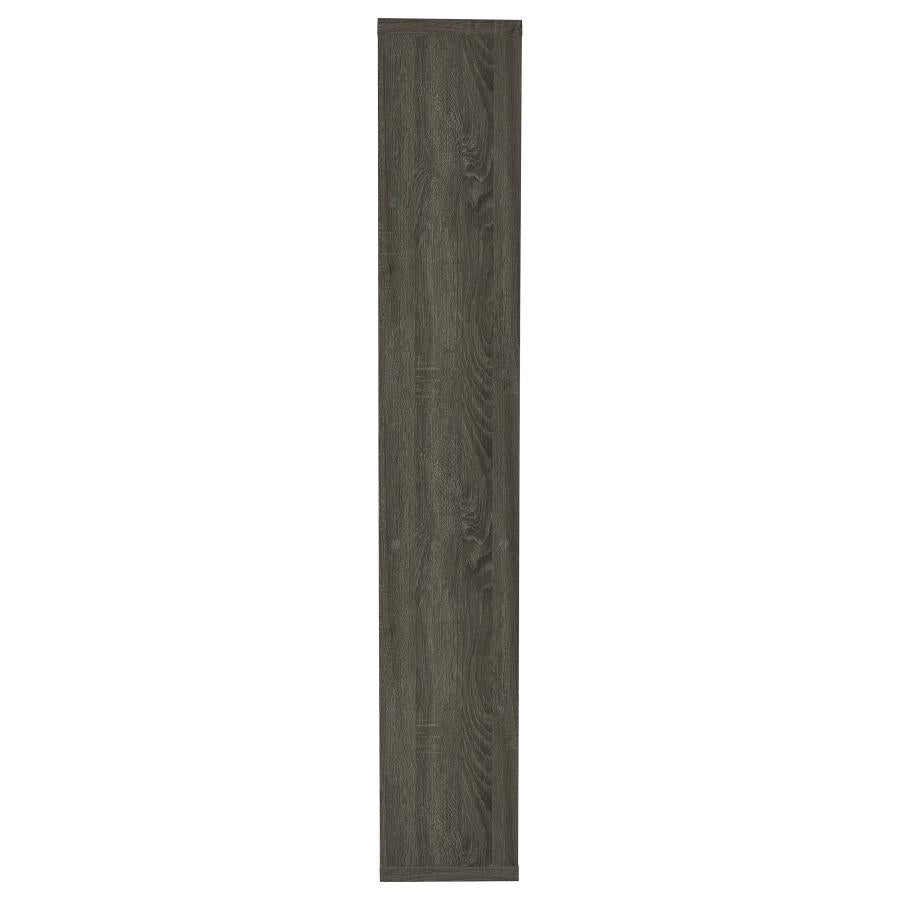 Joey 71-inch 5-shelf Bookshelf Weathered Grey-8