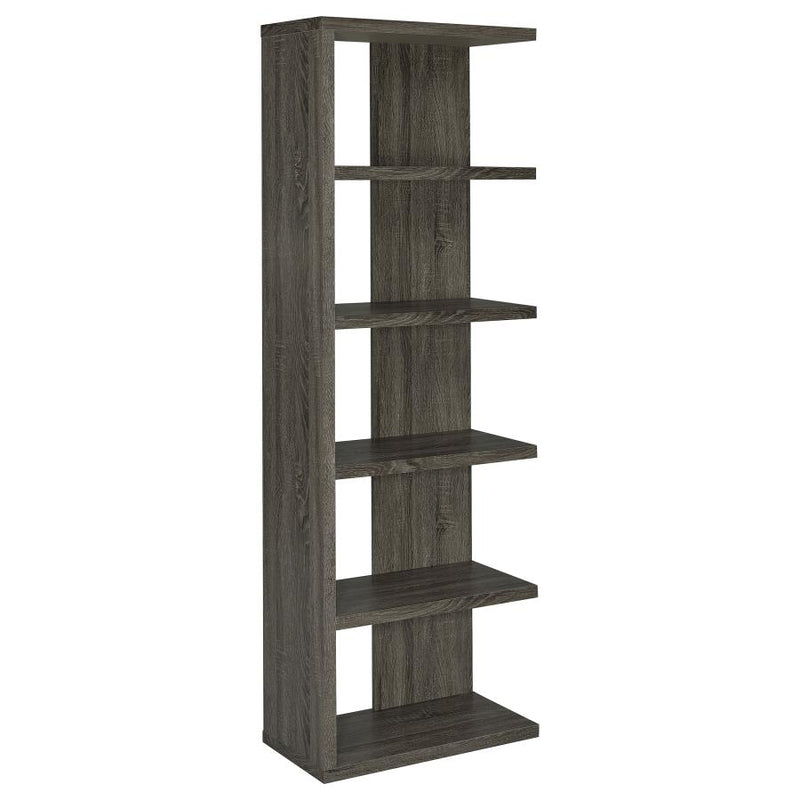 Harrison 71-inch 5-shelf Bookshelf Weathered Grey-zoom-