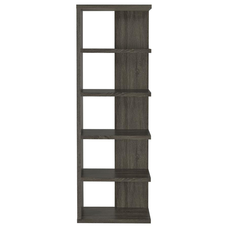 Harrison 71-inch 5-shelf Bookshelf Weathered Grey-zoom-