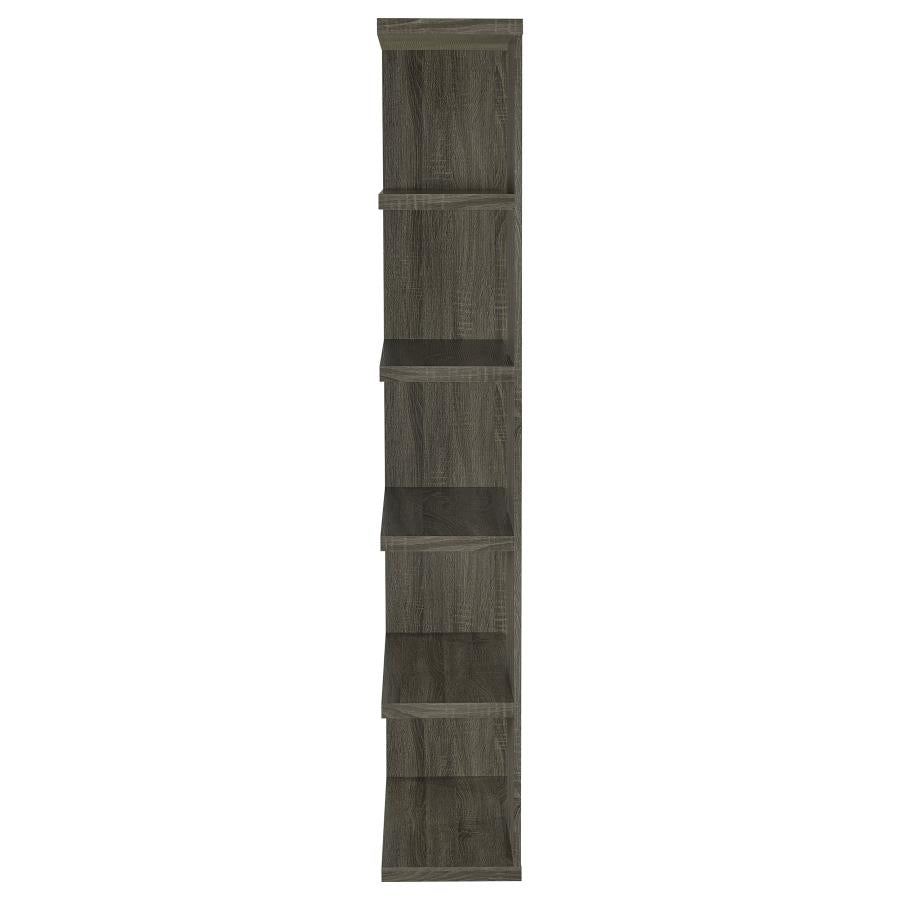 Harrison 71-inch 5-shelf Bookshelf Weathered Grey-5