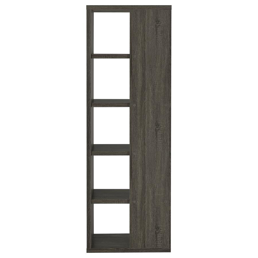 Harrison 71-inch 5-shelf Bookshelf Weathered Grey-zoom-6