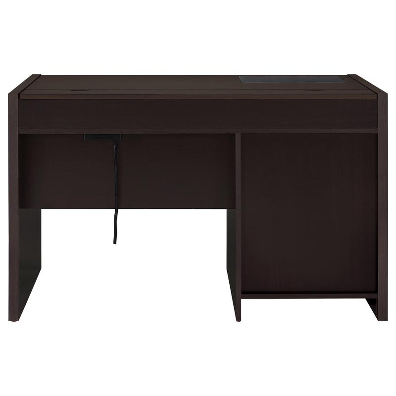 Halston 47-inch 2-drawer Office Desk with Cabinet Cappuccino-zoom-