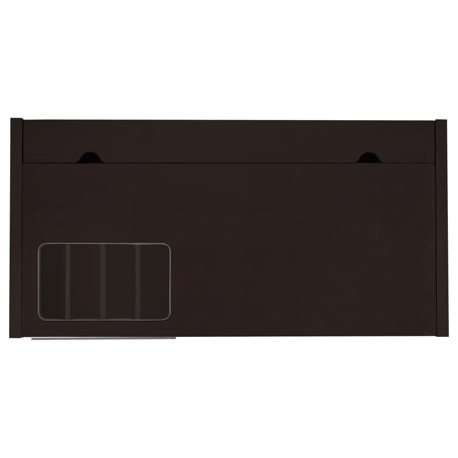 Halston 47-inch 2-drawer Office Desk with Cabinet Cappuccino-zoom-9