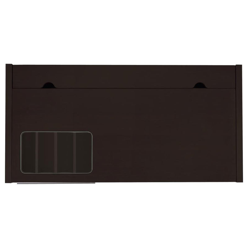 Halston 47-inch 2-drawer Office Desk with Cabinet Cappuccino-zoom-