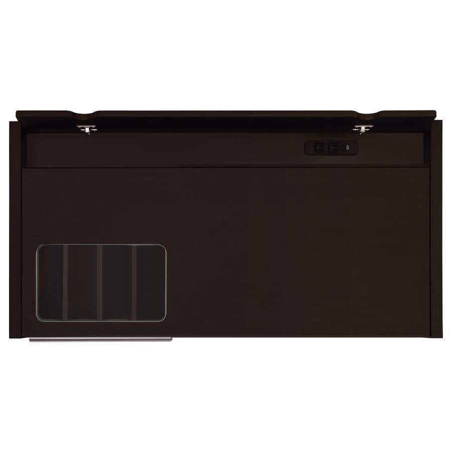 Halston 47-inch 2-drawer Office Desk with Cabinet Cappuccino-10