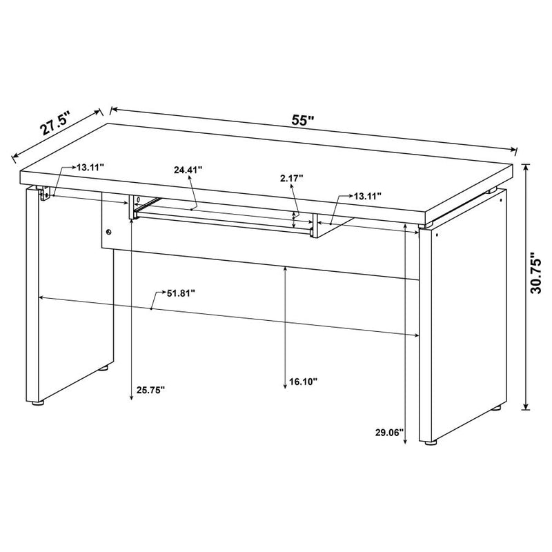 Skylar L-Shape Desk with Mobile File Cabinet Cappuccino-zoom-