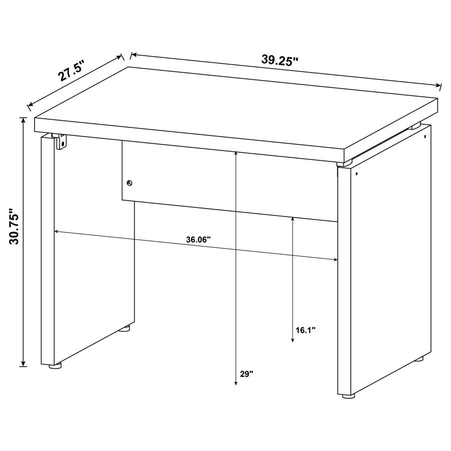 Skylar L-Shape Desk with Mobile File Cabinet Cappuccino-12