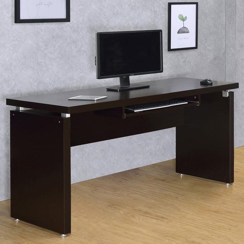 Skylar 55-inch Computer Desk with Keyboard Drawer Cappuccino-zoom-