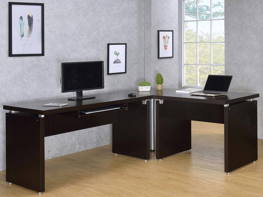 Skylar 55-inch Computer Desk with Keyboard Drawer Cappuccino-zoom-14