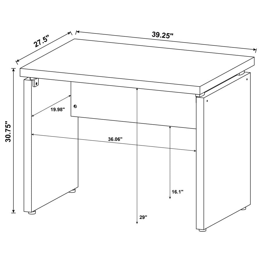 Skylar 39-inch Engineered Wood Writing Desk Cappuccino-zoom-5
