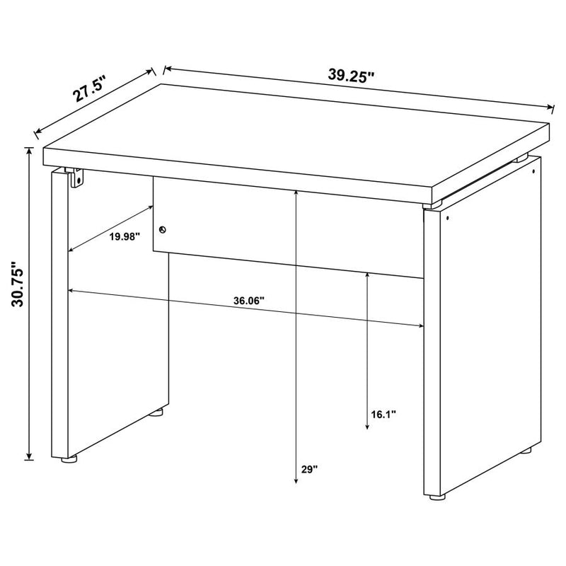 Skylar 39-inch Engineered Wood Writing Desk Cappuccino-zoom-