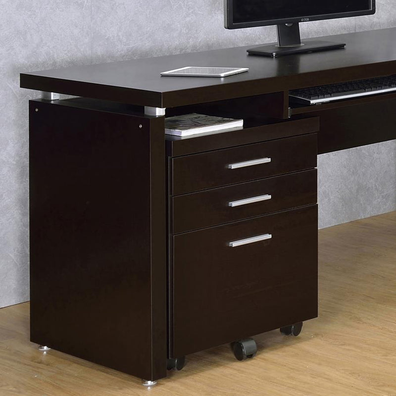 Skylar 3-drawer Home Office Mobile File Cabinet Cappuccino-zoom-