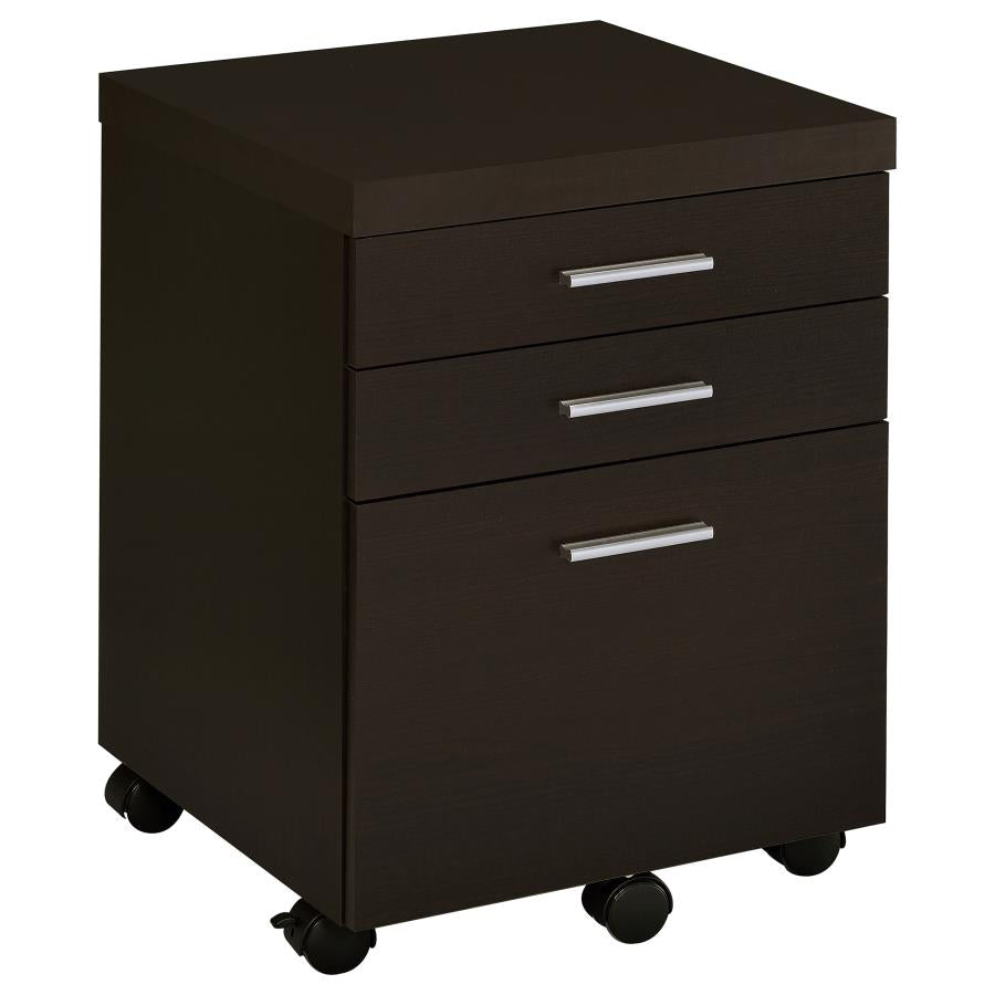 Skylar 3-drawer Home Office Mobile File Cabinet Cappuccino-1