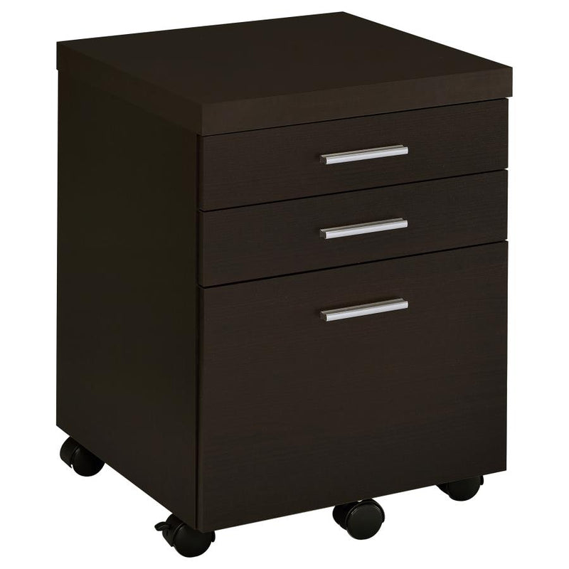 Skylar 3-drawer Home Office Mobile File Cabinet Cappuccino-zoom-