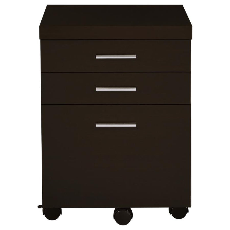 Skylar 3-drawer Home Office Mobile File Cabinet Cappuccino-zoom-