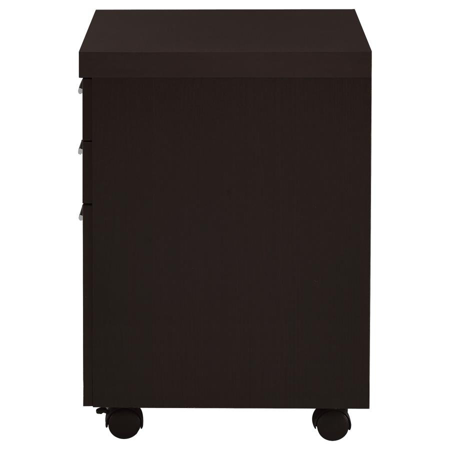 Skylar 3-drawer Home Office Mobile File Cabinet Cappuccino-6