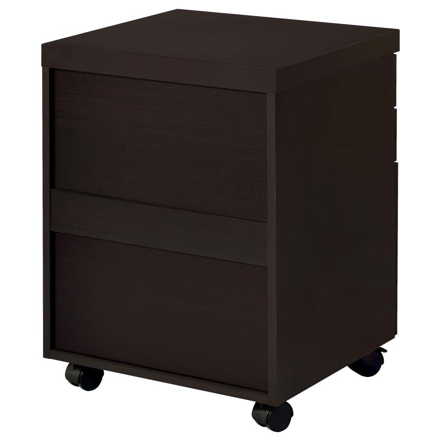 Skylar 3-drawer Home Office Mobile File Cabinet Cappuccino-9