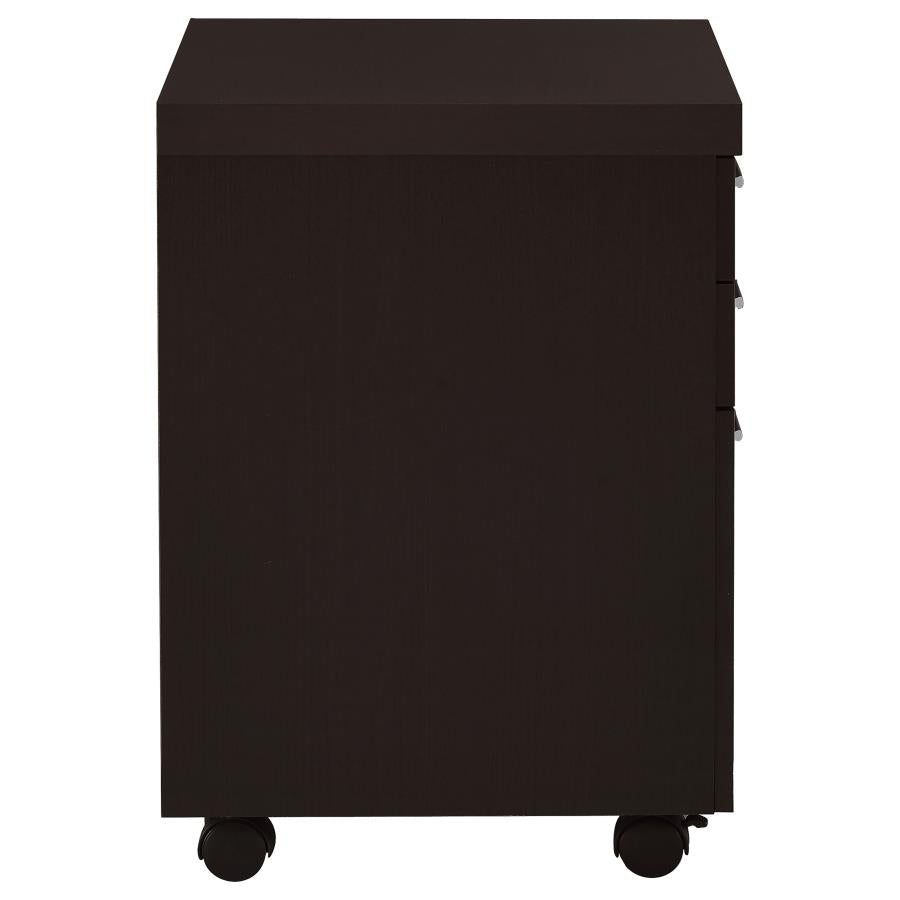 Skylar 3-drawer Home Office Mobile File Cabinet Cappuccino-zoom-10