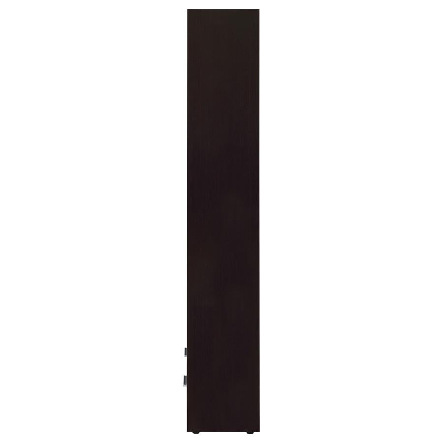 Skylar 71-inch 5-shelf Bookcase with Drawer Cappuccino-6