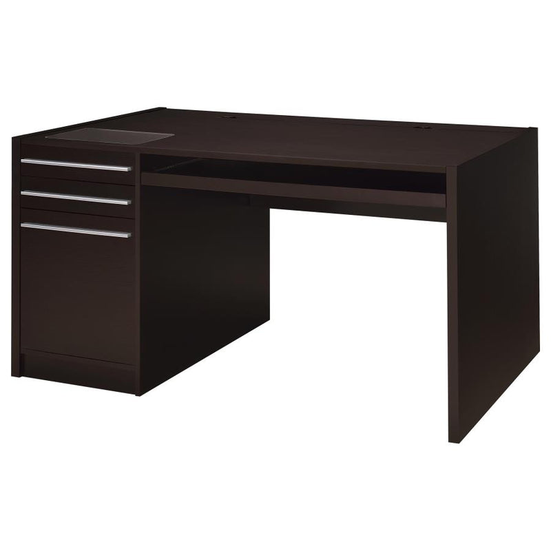 Halston 60-inch 3-drawer Office Computer Desk Cappuccino-zoom-