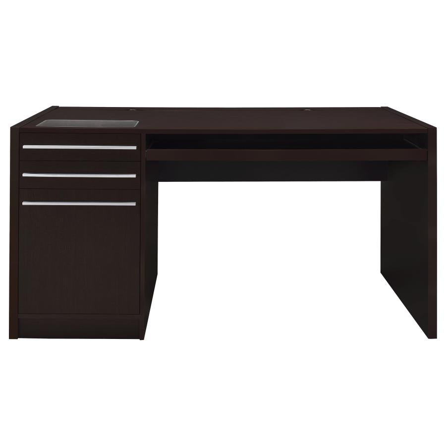 Halston 60-inch 3-drawer Office Computer Desk Cappuccino-4