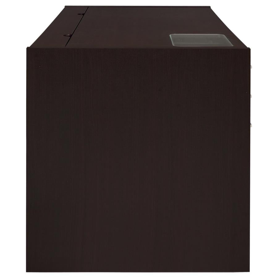 Halston 60-inch 3-drawer Office Computer Desk Cappuccino-7