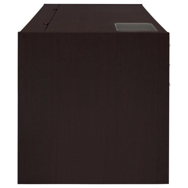 Halston 60-inch 3-drawer Office Computer Desk Cappuccino-zoom-