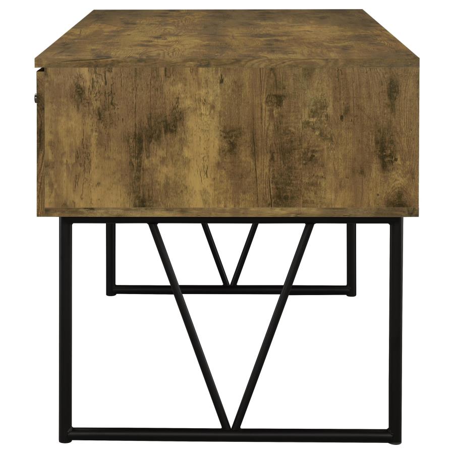 Analiese 63-inch 4-drawer Writing Desk Rustic Nutmeg-zoom-6