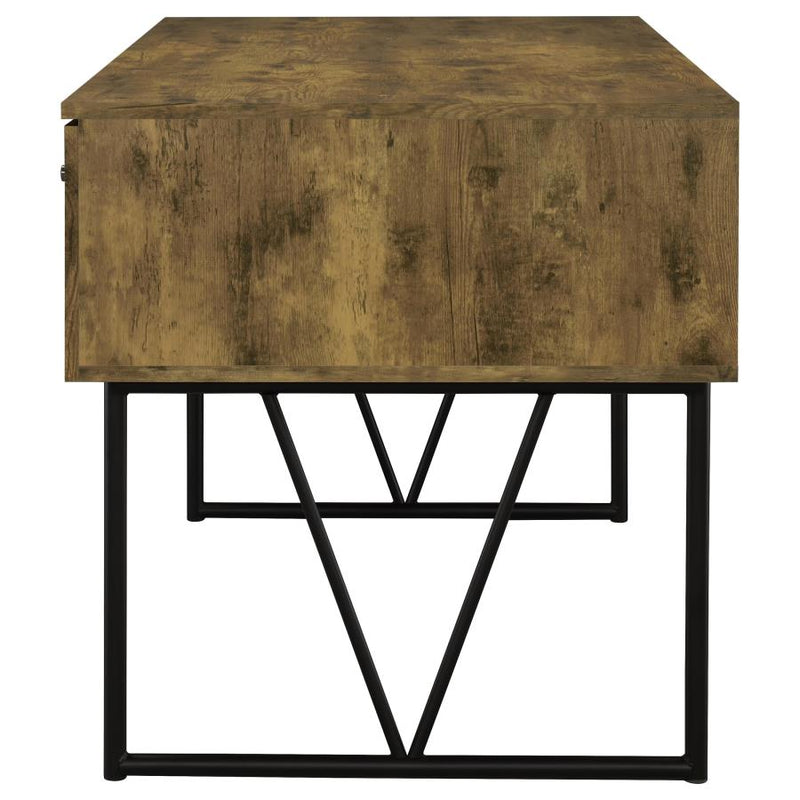 Analiese 63-inch 4-drawer Writing Desk Rustic Nutmeg-zoom-