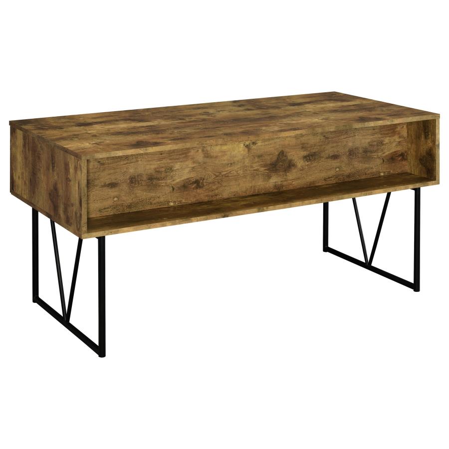 Analiese 63-inch 4-drawer Writing Desk Rustic Nutmeg-zoom-7