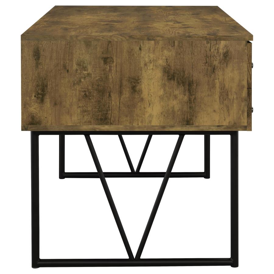 Analiese 63-inch 4-drawer Writing Desk Rustic Nutmeg-zoom-9