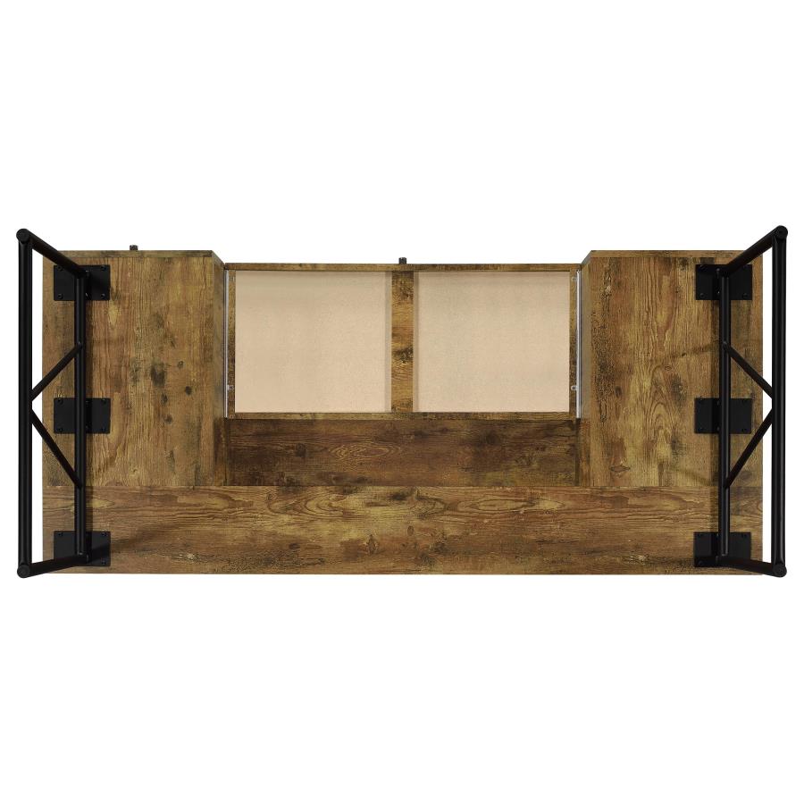 Analiese 63-inch 4-drawer Writing Desk Rustic Nutmeg-10