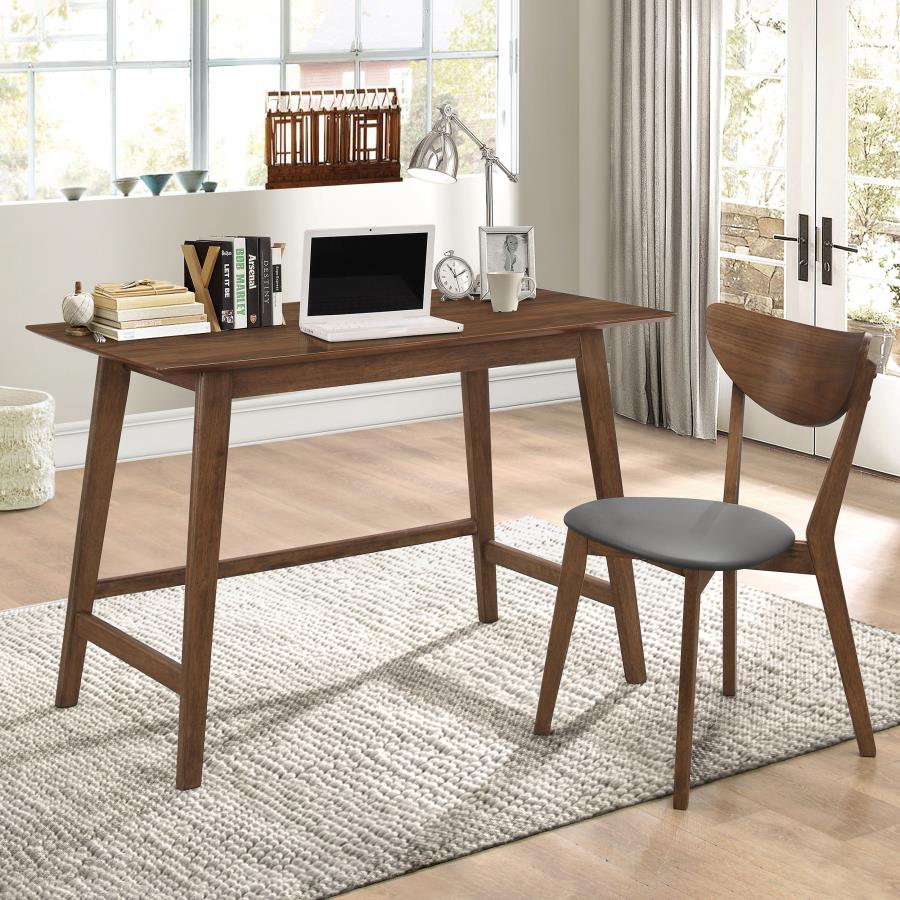 Karri 2-piece Home Office Computer Desk and Chair Set Walnut-2