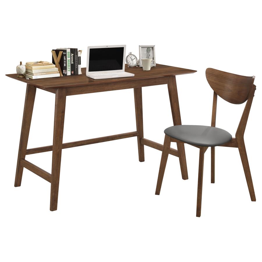 Karri 2-piece Home Office Computer Desk and Chair Set Walnut-1