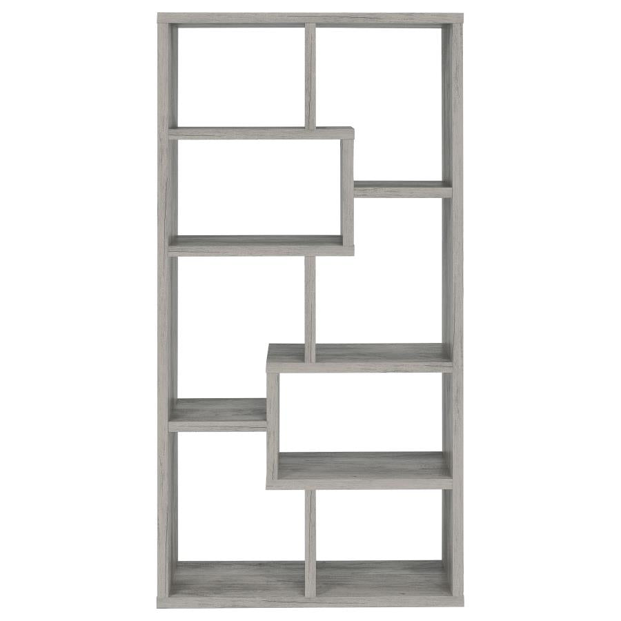 Theo 71-inch 6-shelf Bookshelf Grey Driftwood-zoom-3