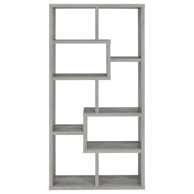 Theo 71-inch 6-shelf Bookshelf Grey Driftwood-zoom-