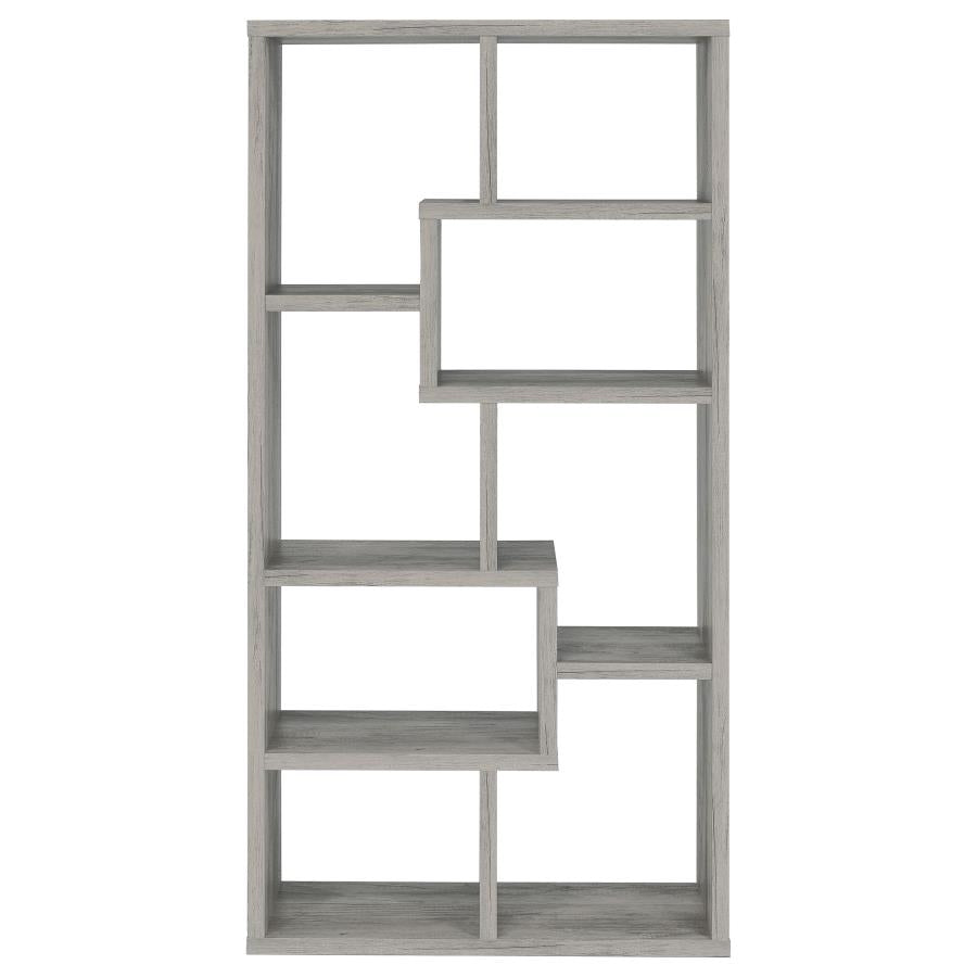 Theo 71-inch 6-shelf Bookshelf Grey Driftwood-zoom-7