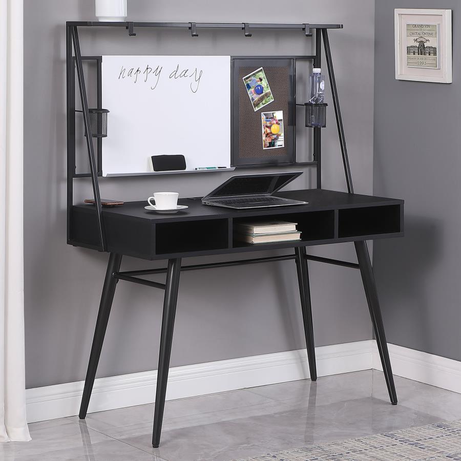Jessie 47-inch Writing Desk with Whiteboard and USB Black-2