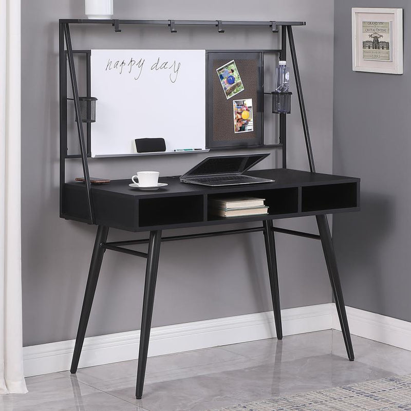 Jessie 47-inch Writing Desk with Whiteboard and USB Black-zoom-