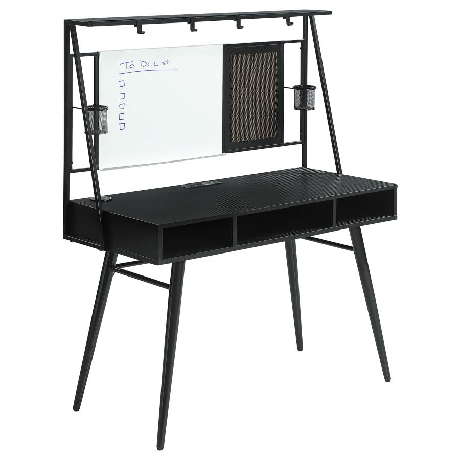 Jessie 47-inch Writing Desk with Whiteboard and USB Black-1