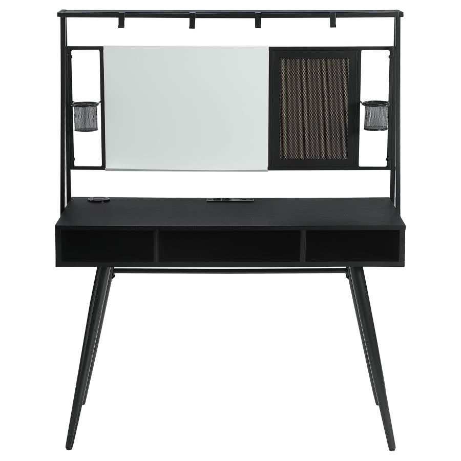 Jessie 47-inch Writing Desk with Whiteboard and USB Black-zoom-3