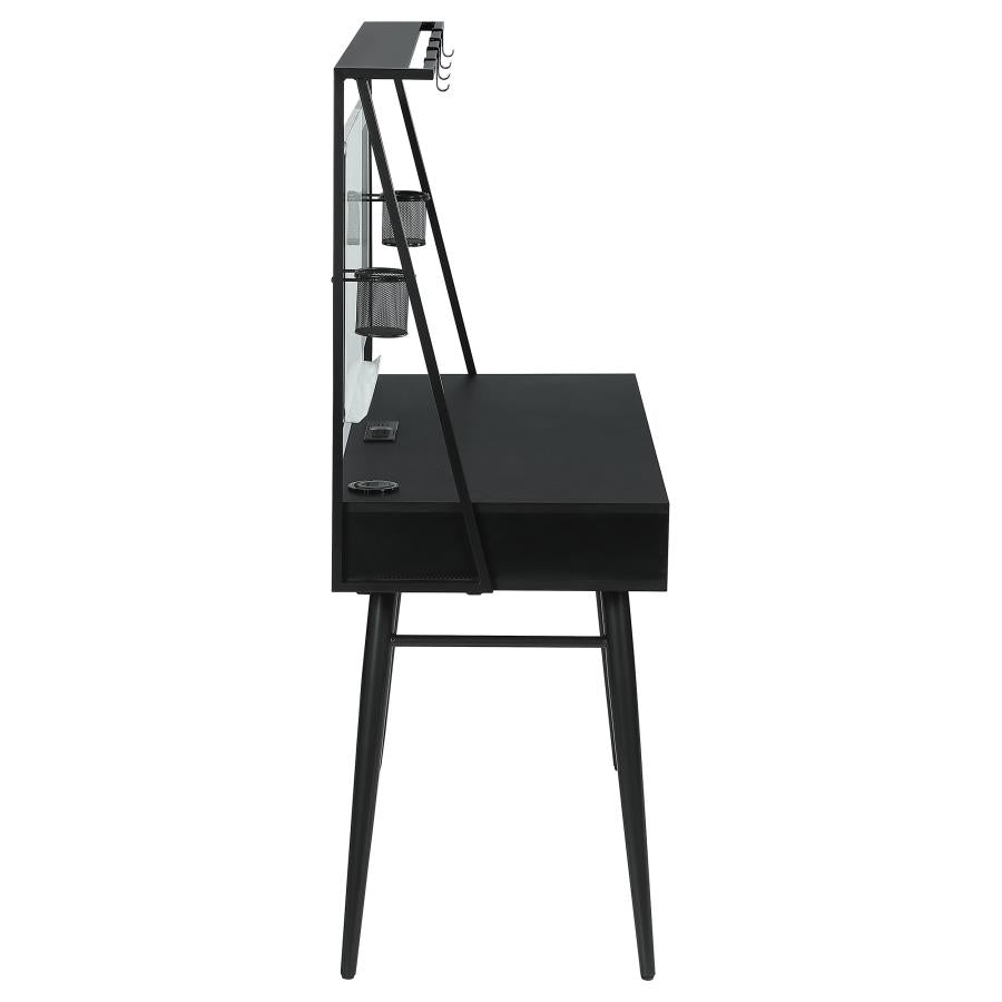Jessie 47-inch Writing Desk with Whiteboard and USB Black-zoom-5