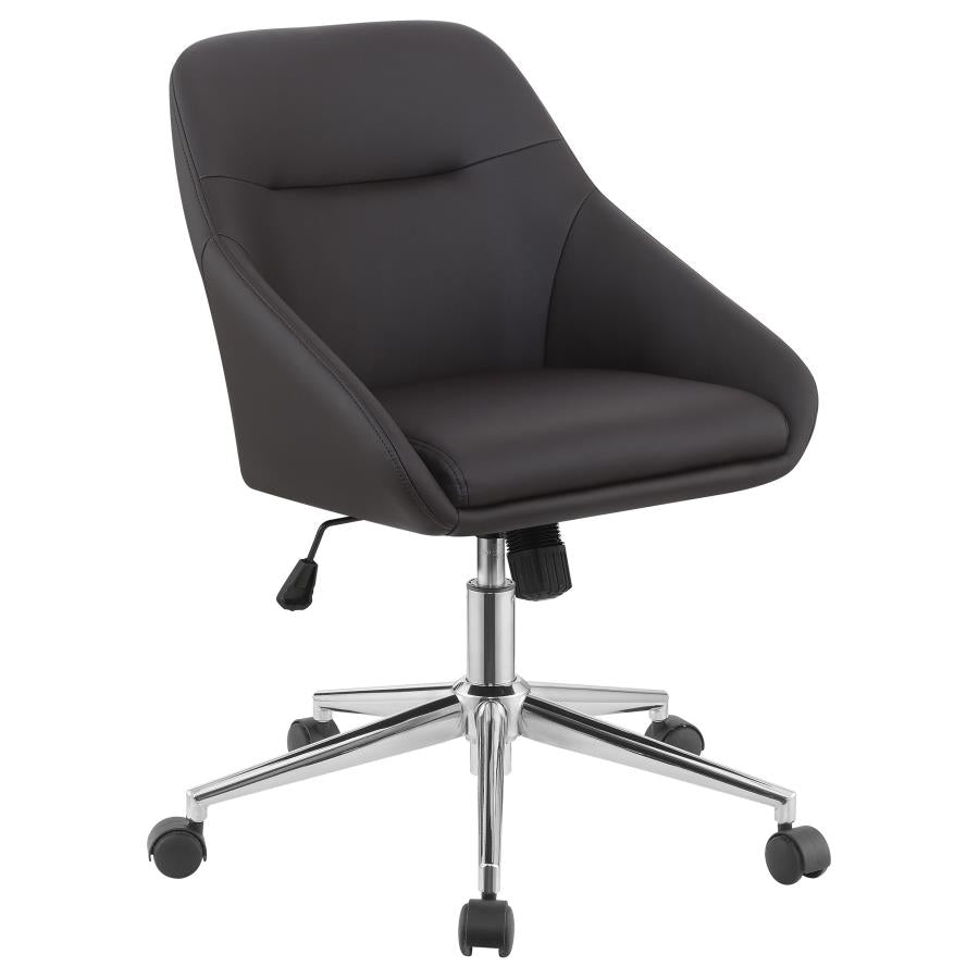 Jackman Upholstered Adjustable Home Office Desk Chair Brown-zoom-1