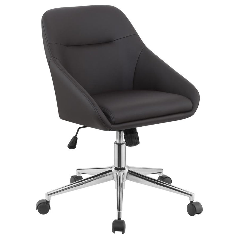 Jackman Upholstered Adjustable Home Office Desk Chair Brown-zoom-
