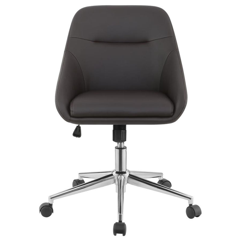 Jackman Upholstered Adjustable Home Office Desk Chair Brown-zoom-