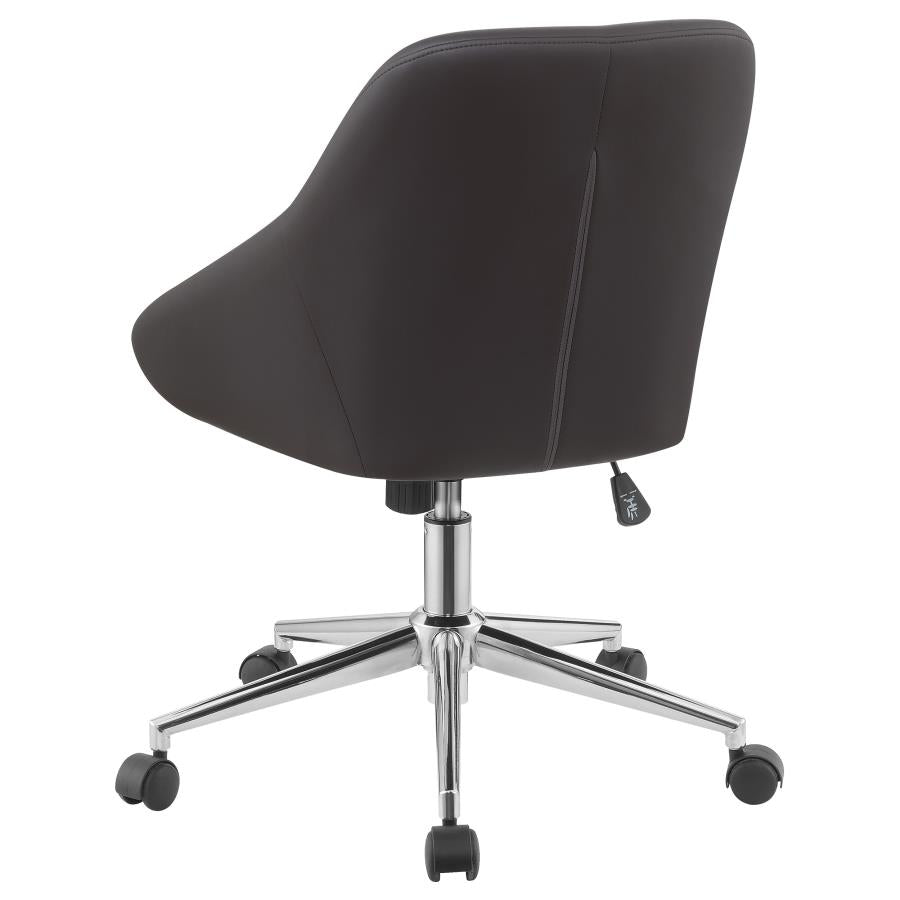 Jackman Upholstered Adjustable Home Office Desk Chair Brown-zoom-4