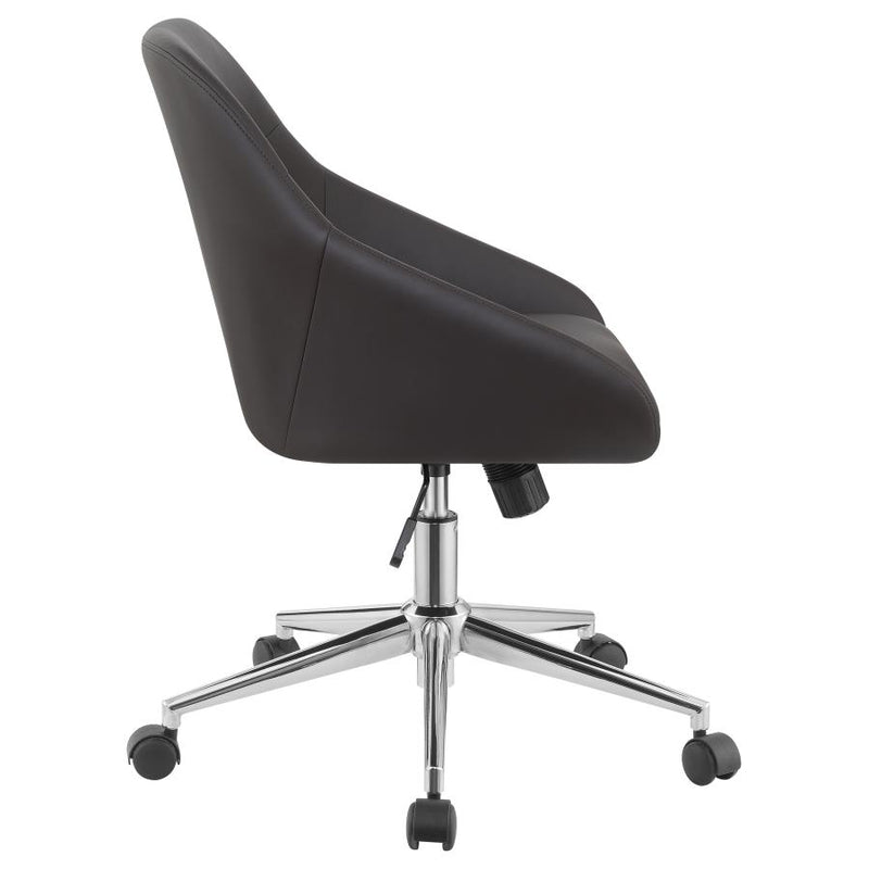Jackman Upholstered Adjustable Home Office Desk Chair Brown-zoom-
